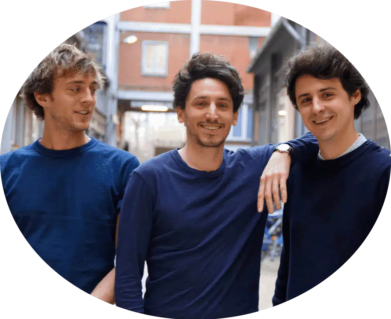 Damien Sans de Vandière, Pablo Bouzy und Thibault Salaün