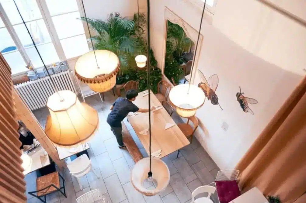 der Tisch im Restaurant „Le Recho“
