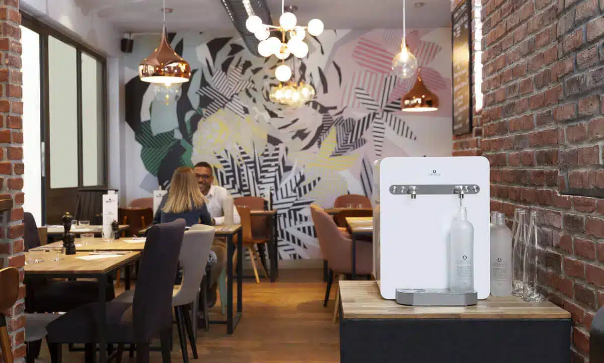 CASTALIE microfiltered water fountain CASTALIE restaurants