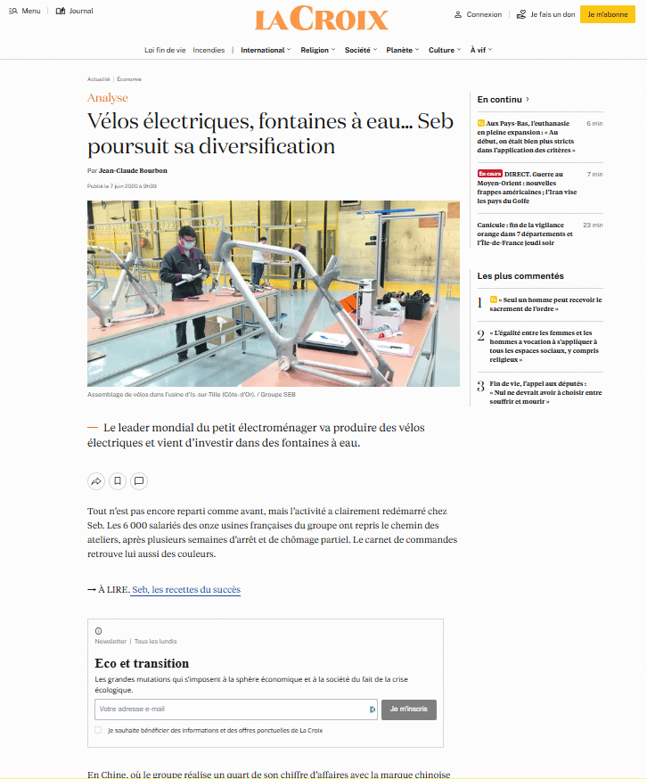 Castalie the Seb Alliance Portfolio: The Industrial Endorsement of the Global Leader in Small Appliances