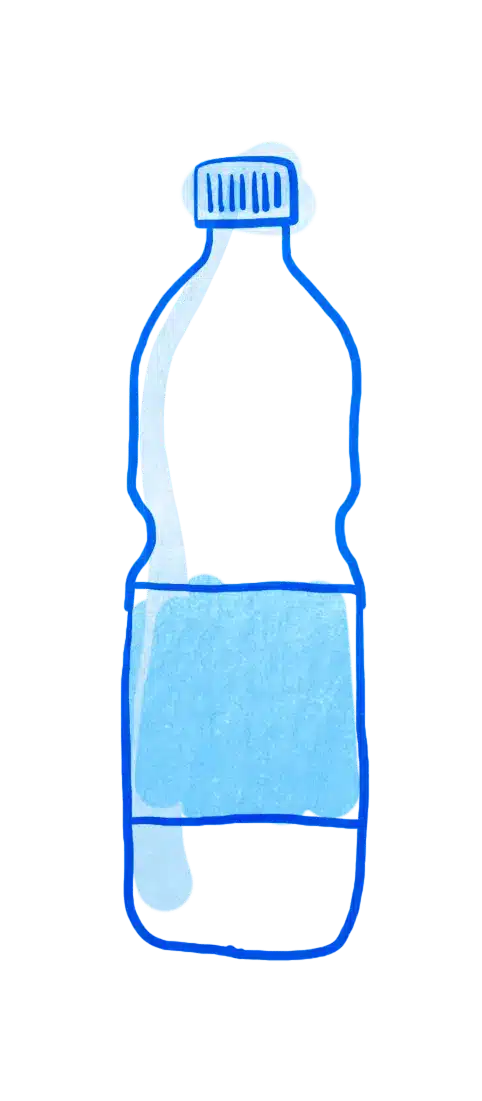 pictogram plastic water bottle castalie