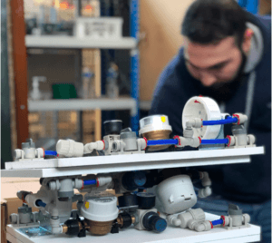 water fountain installation