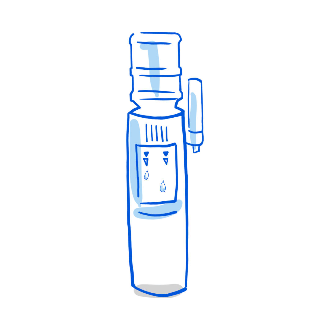 pictogram water fountain with water bottle