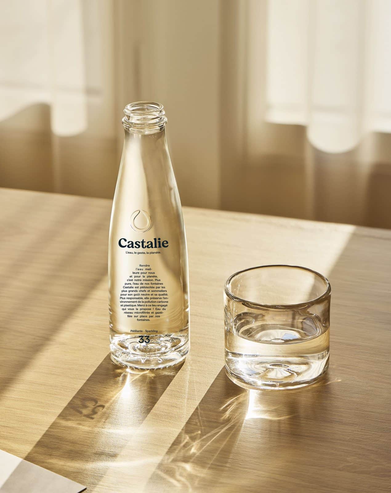 Castalie bottles and glasses