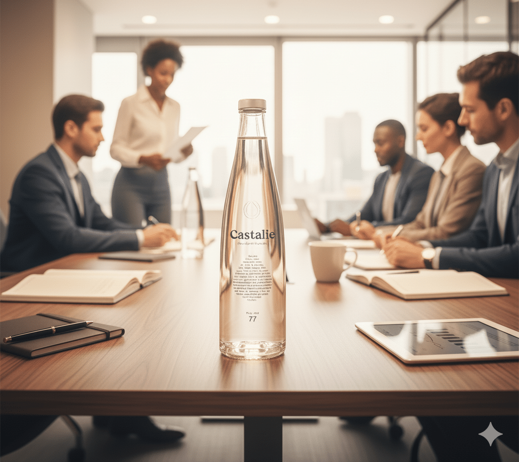 What are some eco-friendly alternatives to water bottles for businesses?