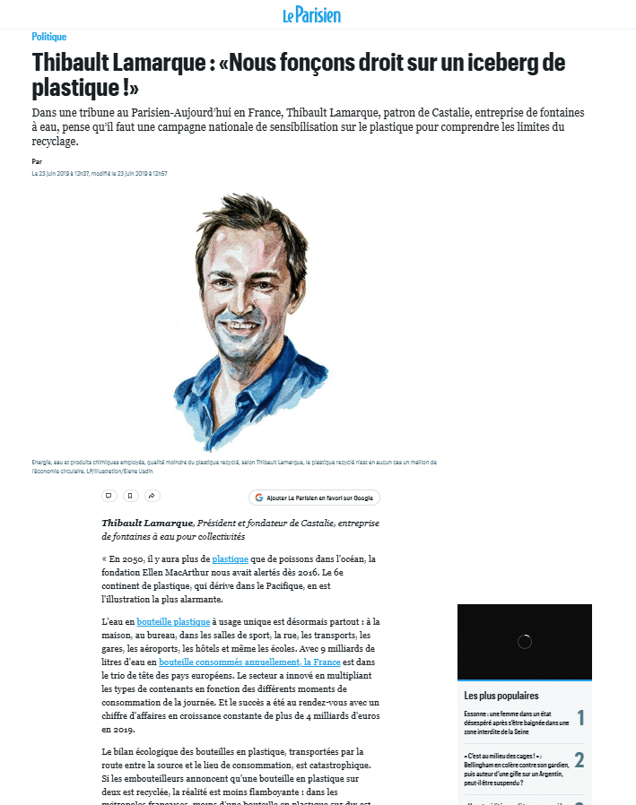 "We stevenen recht op een plasticijsberg af": het opiniestuk van Thibault Lamarque, voorzitter van Castalie